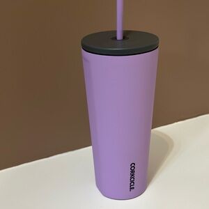 Corkcicle Purple Tumbler with Straw